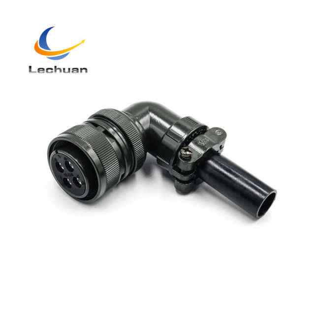 MS3108A 22-22S 5015 Series Circular Connector 4 Pin Female Right Angle Plug Cable Mount EV Charging Energy Storage