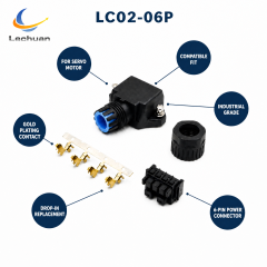 Factory LC02-06P 6 Pin Power Connector for Leadshine XINJE Servo Motor Compatible CABLE-RZSH Industrial Automation