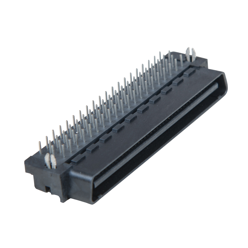 Factory 80Pin 1.27mm Copper Plastic Male Right Angle SCSI Mini D Ribbon MDR Plug 5175472-9 Board Connector PCB Application