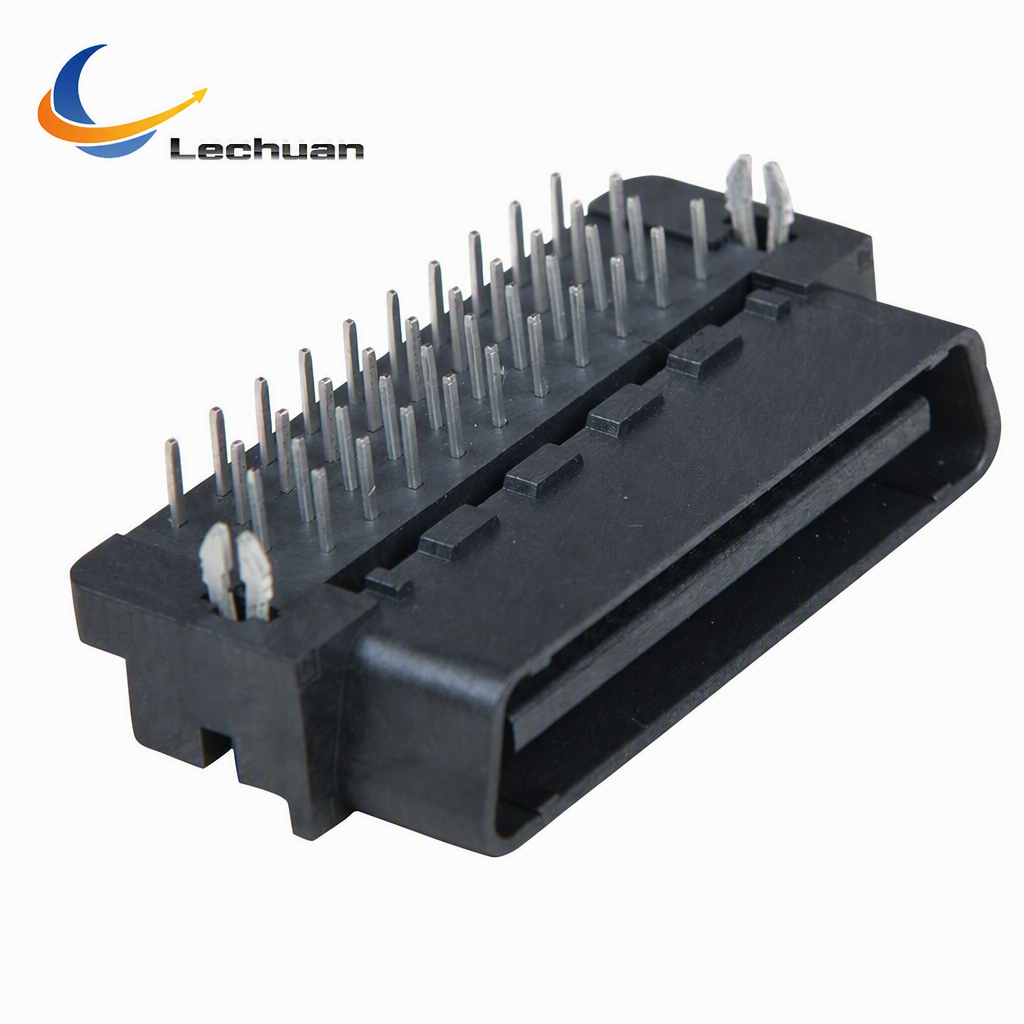 Factory 40Pin 1.27mm Plastic Mini D Ribbon MDR Plug Right Angle SCSI Male Board Connector for PCB Model 5175472-5 0716612040