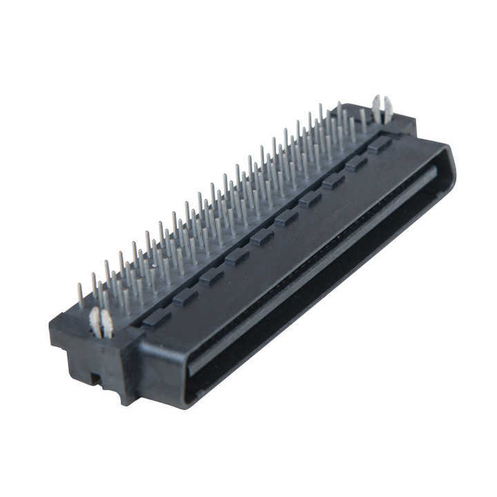 Factory 80Pin 1.27mm Copper Plastic Male Right Angle SCSI Mini D Ribbon MDR Plug 5175472-9 Board Connector PCB Application