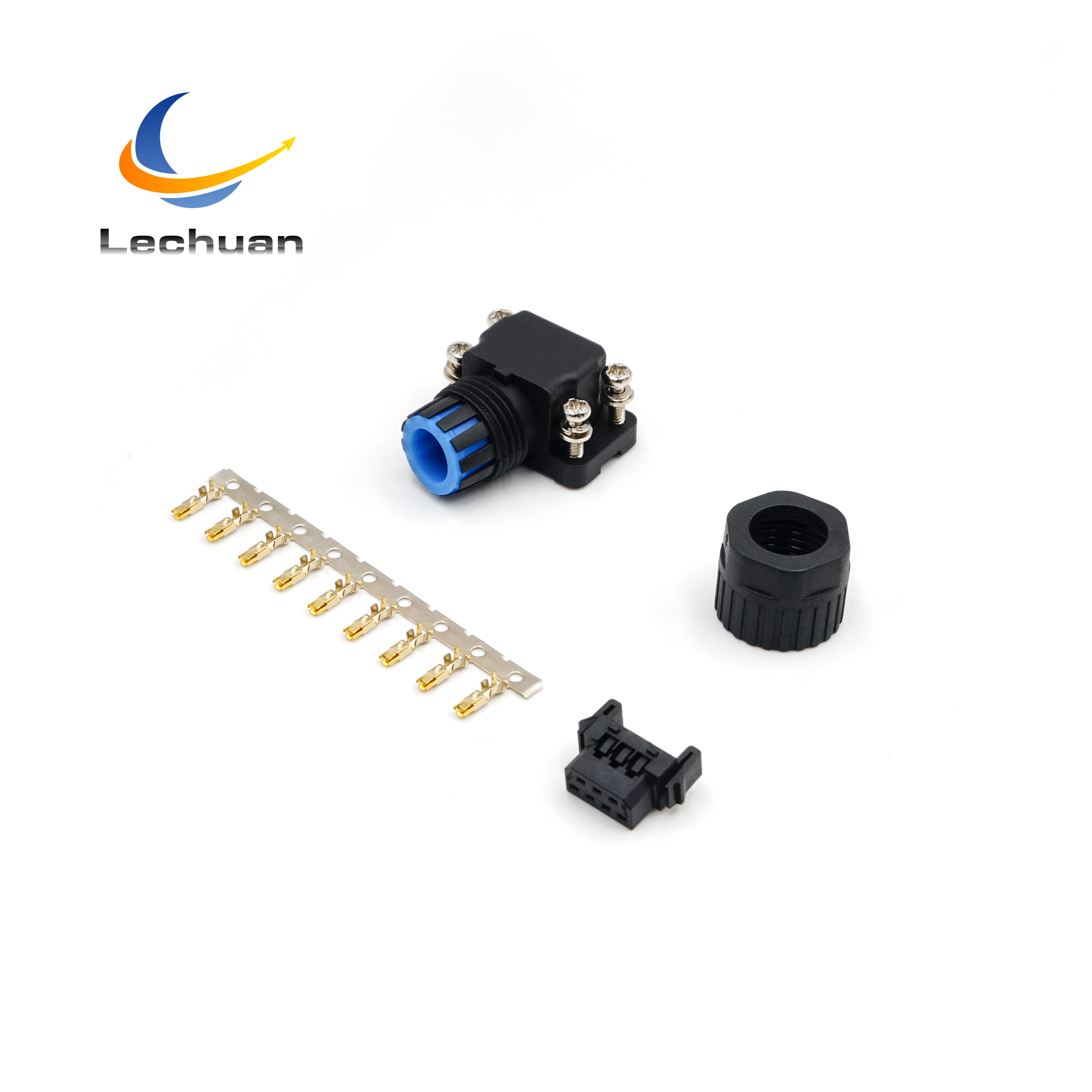 Factory LC02-07P 7 Pin Copper Gold Plated Encoder Connector IP67 Rated Nylon Housing Leadshine Servo Motor Compatible CABLE-BMAH