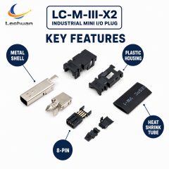 Factory Alternative TE  2040008-1  MINAS A5 A6 Servo Drive Industrial Mini I/O Plug 8 Pin Type II Shielded Cable