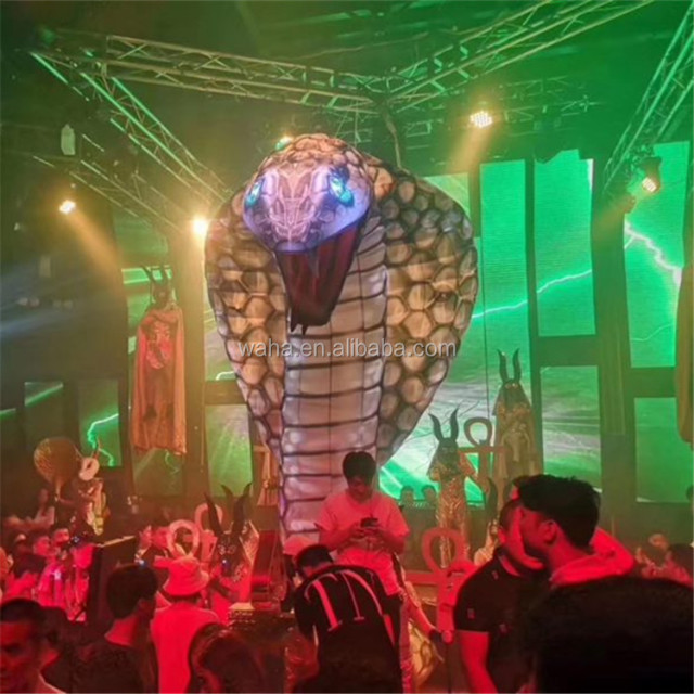 Giant Inflatable Snake Model for Nightclub Bar Decoration
