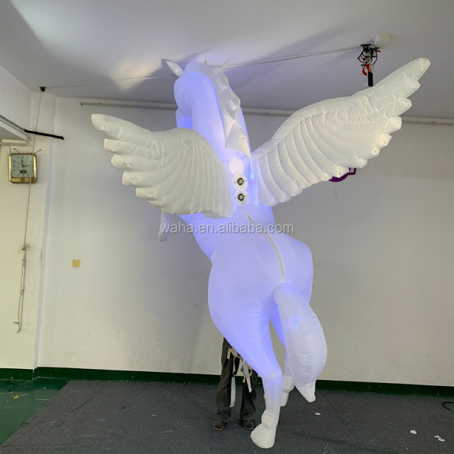 Adults LED Decoration Inflatable Walking Horse Costume/inflatable Horse Puppet for Parade/Illuminated Inflatable Horses