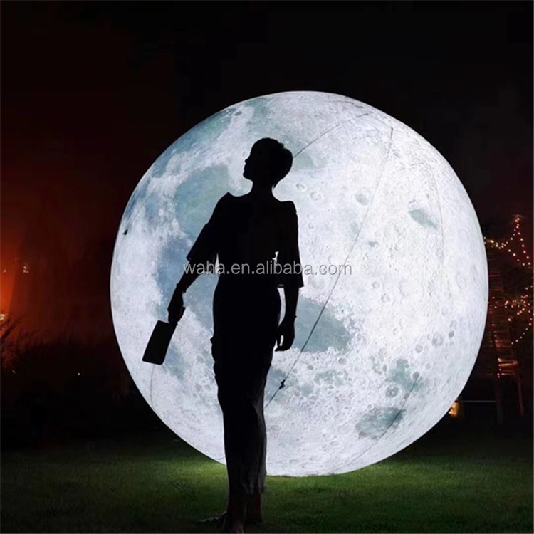 Giant Inflatable Led Lighting Moon Air Planets Inflatable Moon Planet Balloon Middle Autumn Festival Event Decoration Moon