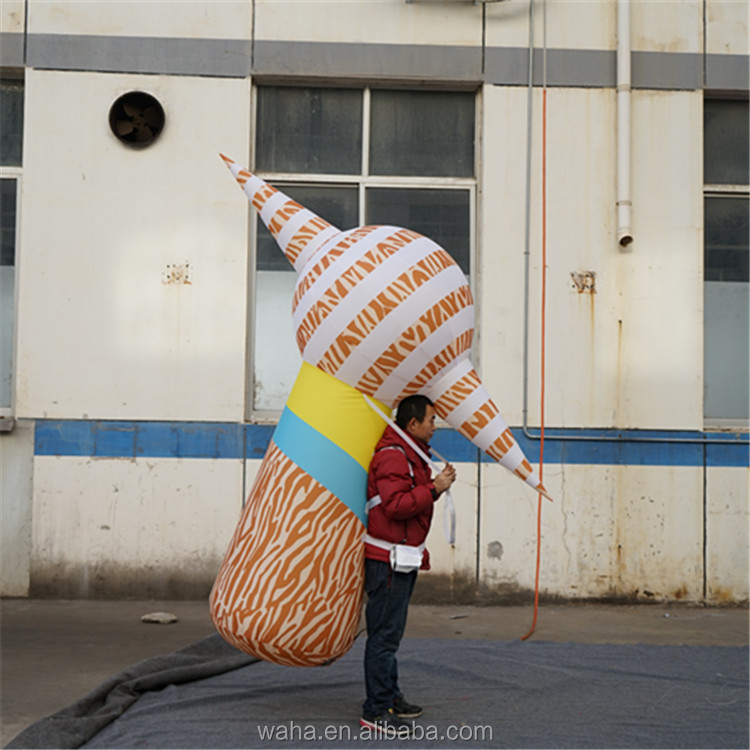 Custom Made Parade LED Decoration Inflatable Walking Costume/ Cone Inflatable Puppet
