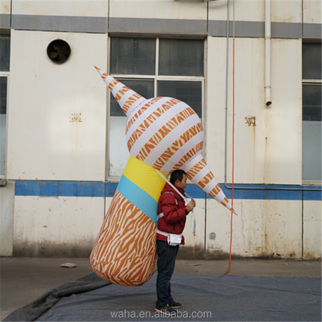 Custom Made Parade LED Decoration Inflatable Walking Costume/ Cone Inflatable Puppet