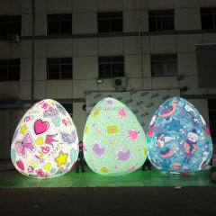 4m LED Transparent Inflatable Light Bulb Shaped Balloon, Replicate Inflatable Bulb Model for Event