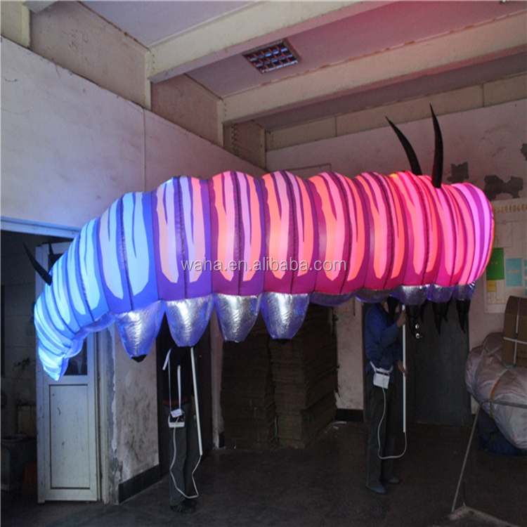 Custom-made Carnival Parade Giant Inflatable Worm Caterpillar Model in Advertising Inflatables