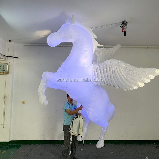 Adults LED Decoration Inflatable Walking Horse Costume/inflatable Horse Puppet for Parade/Illuminated Inflatable Horses