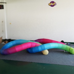 Ground Inflatable Tube With LED for Nightclub Decoration