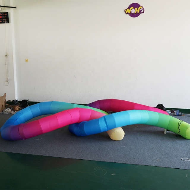 Ground Inflatable Tube With LED for Nightclub Decoration