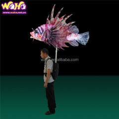 Walking Illustrated Inflatable Turtle Fish Seahorse Led Lighting Parade Decoration Outdoor