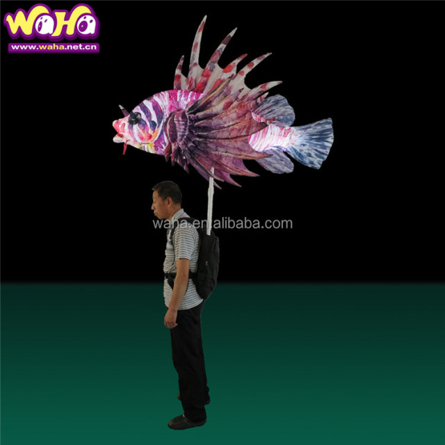 Walking Illustrated Inflatable Turtle Fish Seahorse Led Lighting Parade Decoration Outdoor