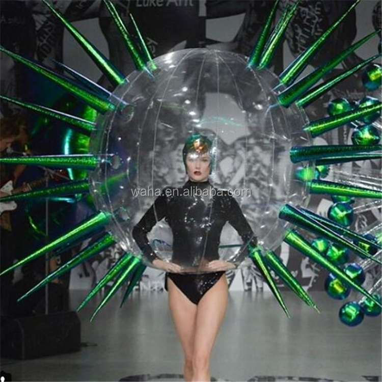 Transparent Spherical Inflatable Street Performance Costumes