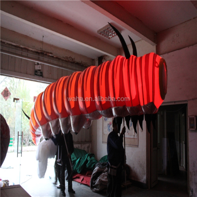 Custom-made Carnival Parade Giant Inflatable Worm Caterpillar Model in Advertising Inflatables