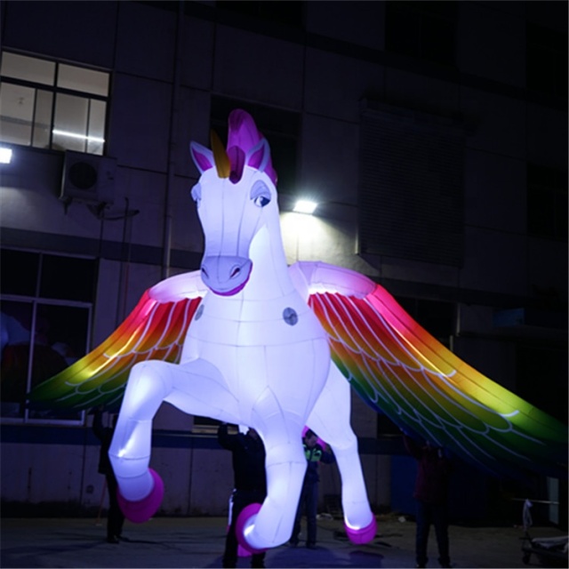 Adults LED Decoration Inflatable Walking Horse Costume/inflatable Horse Puppet for Parade/Illuminated Inflatable Horses