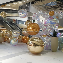 Inflatable Metallic Ball Decorative Inflatable Mirror Ball Metallic Balloons Big Shiny Giant Inflatable Balls