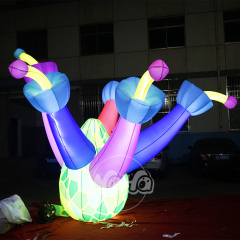 Shopping Mall Stand Inflatable Light Flower for Event Decoration