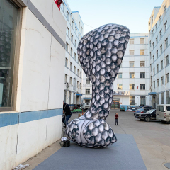 Giant Inflatable Snake Model for Nightclub Bar Decoration
