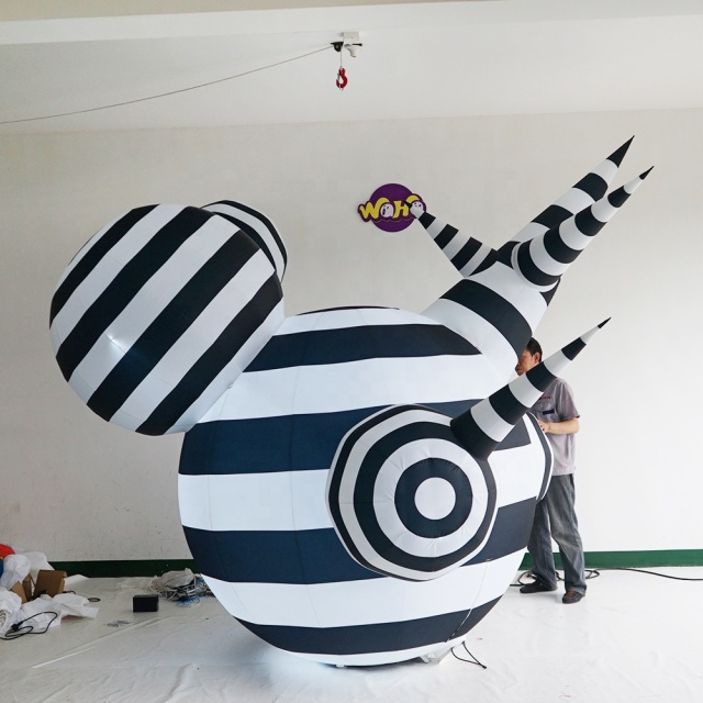 4m LED Transparent Inflatable Light Bulb Shaped Balloon, Replicate Inflatable Bulb Model for Event