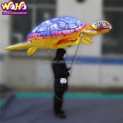 Walking Illustrated Inflatable Turtle Fish Seahorse Led Lighting Parade Decoration Outdoor