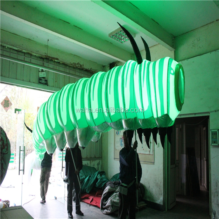 Custom-made Carnival Parade Giant Inflatable Worm Caterpillar Model in Advertising Inflatables