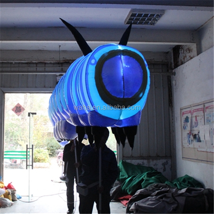 Custom-made Carnival Parade Giant Inflatable Worm Caterpillar Model in Advertising Inflatables