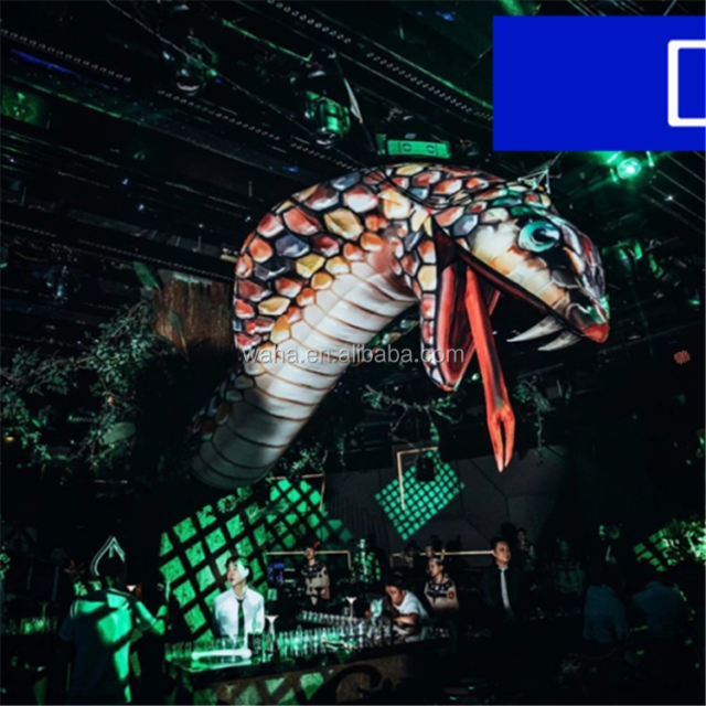 Giant Inflatable Snake Model for Nightclub Bar Decoration