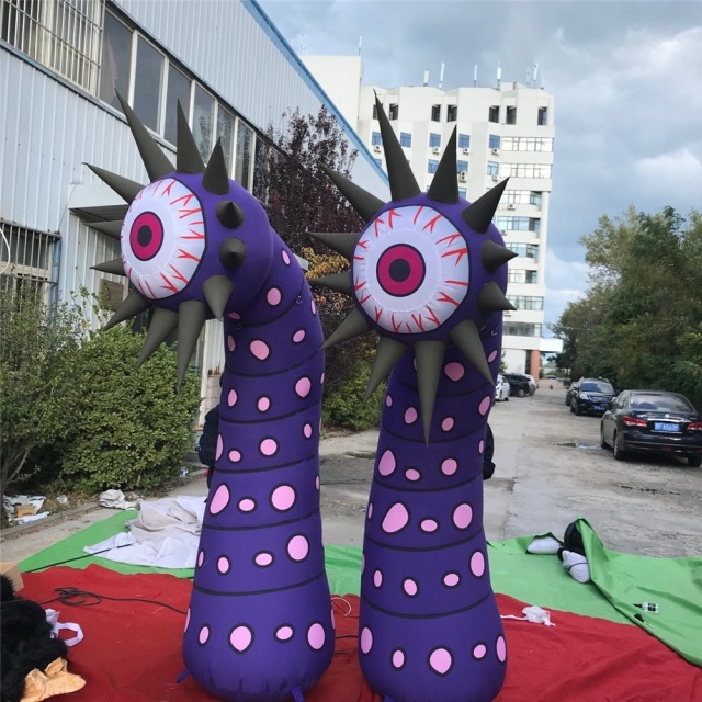 Party Decorative Inflatable Auto Flower Inflatable Plant Inflatable Eyes Flower for Halloween Outdoor Decoration