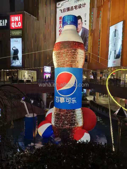 Customized Inflatable Walking Bottle Costume Cartoon for City Parade Advertising