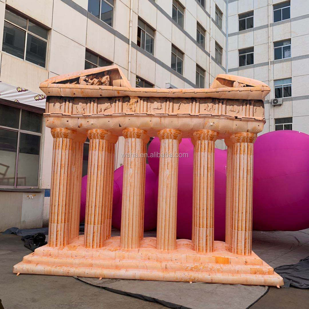 Ancient Architectural Inflatable Art Sculpture Statue Inflatable Pillar Customized Roman Tusk Inflatable Column