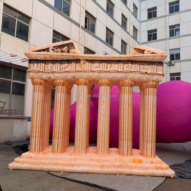 Ancient Architectural Inflatable Art Sculpture Statue Inflatable Pillar Customized Roman Tusk Inflatable Column