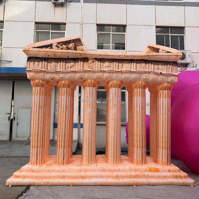 Ancient Architectural Inflatable Art Sculpture Statue Inflatable Pillar Customized Roman Tusk Inflatable Column