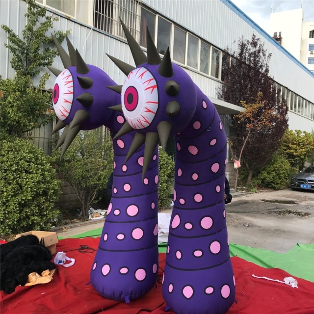 Party Decorative Inflatable Auto Flower Inflatable Plant Inflatable Eyes Flower for Halloween Outdoor Decoration