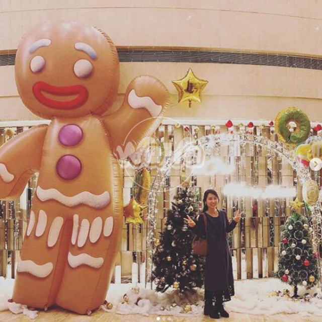 Giant Inflatable Gingerbread Man for Christmas Decoration Parade