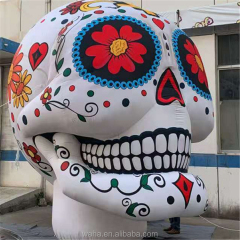 Giant Inflatable Cartoon Skull Head Light Decoration Halloween Outdoor