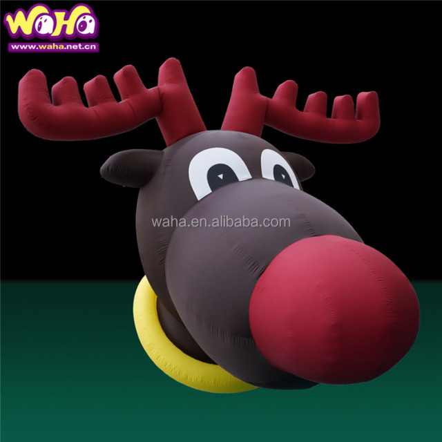 Customized Inflatable Reindeer Head for Christmas Decorations