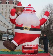 Giant PVC Inflatable Santa Claus LED Christmas Mascot Costume for Outdoor Parties Events and Promotions