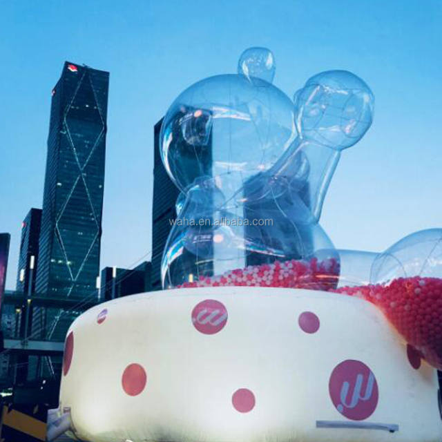 Event Party Decoration Inflatable Transparent Christmas Bear