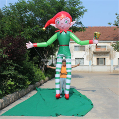 Customized Advertising Inflatable Christmas Father Mascot Inflatable Walkable Santa Claus Puppet Costume for City Parade