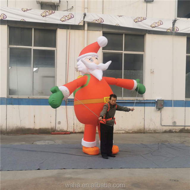 Giant Inflatable Santa Claus Puppet Costume for Outdoor Christmas Decoration