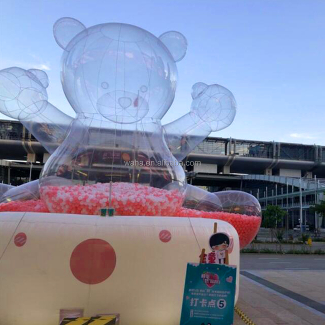 Event Party Decoration Inflatable Transparent Christmas Bear