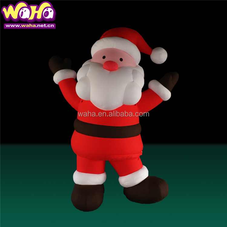 Large Advertising Inflatable Bear Balloon Christmas Cartoon Animal Mascot Model With Red Hat for Outdoor Event