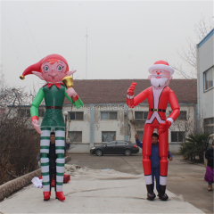 Customized Advertising Inflatable Christmas Father Mascot Inflatable Walkable Santa Claus Puppet Costume for City Parade