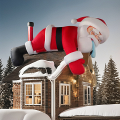 Custom Made Inflatable Santa Claus Is Sleeping Outdoor Blow up Giant Santa Inflatable Christmas Decoration