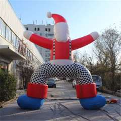 Christmas Decorative Inflatable Santa Claus With Long Legs for Building Shopping Mall