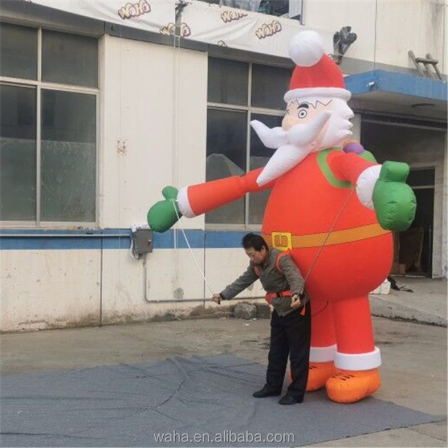 Giant Inflatable Santa Claus Puppet Costume for Outdoor Christmas Decoration