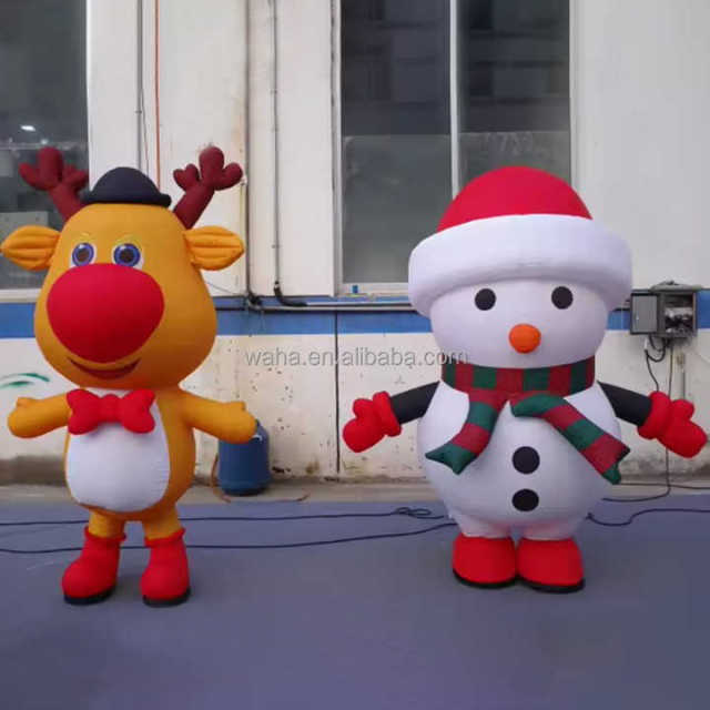 Inflatable Christmas Decorations Outdoor and Inflatable Santa Claus Mascot Costume  for Christmas Inflatable Decoration Outdoor